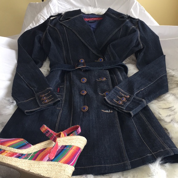 Jou Jou Jackets & Blazers - Jean jacket with belt